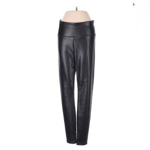 Rachel Zoe pull on Black faux Leather pants XL